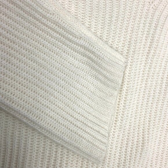 Theory Moving Rib 100% Cashmere Sweater Oversized Cream Sz L - Picture 16 of 16